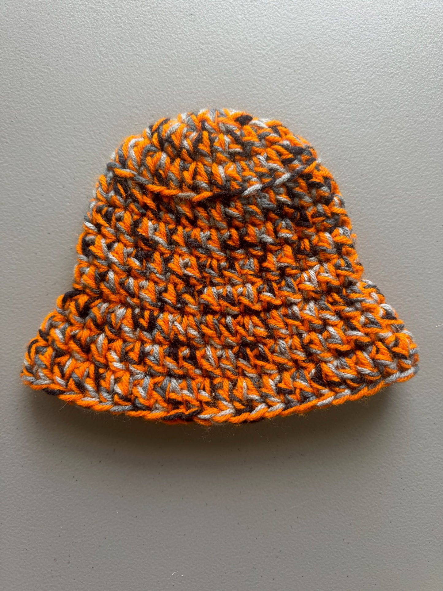 Orange and Grey Infant Bucket Hat