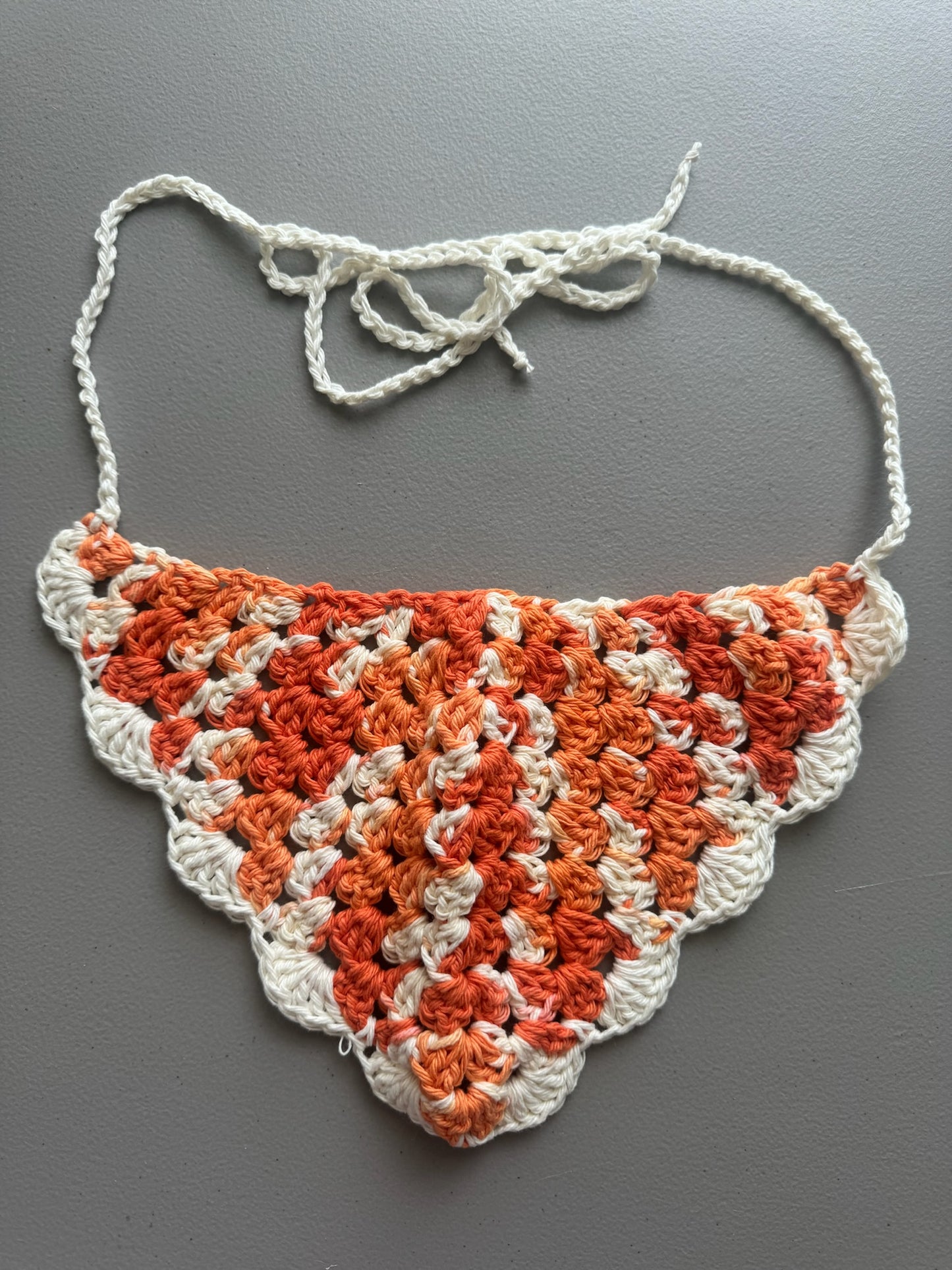 Creamsicle Scalloped edge bandanna (adult)